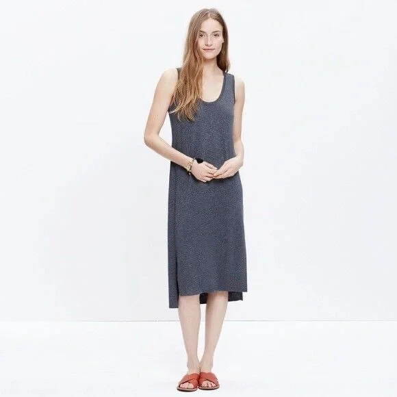 madewell grey dress Madewell | Dresses | Madewell Gray Sleeveless Scoop Neck Tank Mididress Sz  Xxs